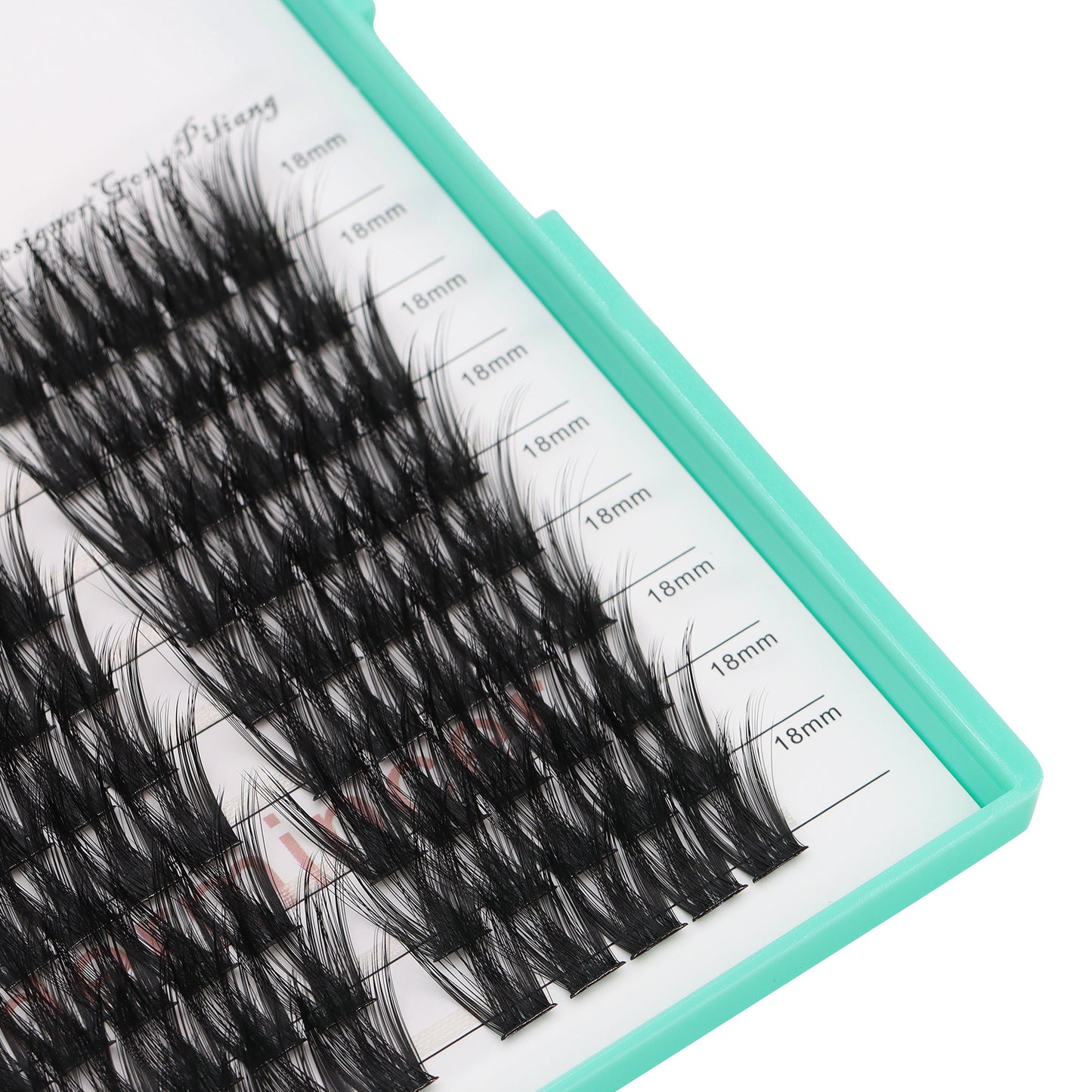 Bodermincer D Curl Black Lashes Clusters M03# 170pcs Per Tray 16-18mm Mixed Length