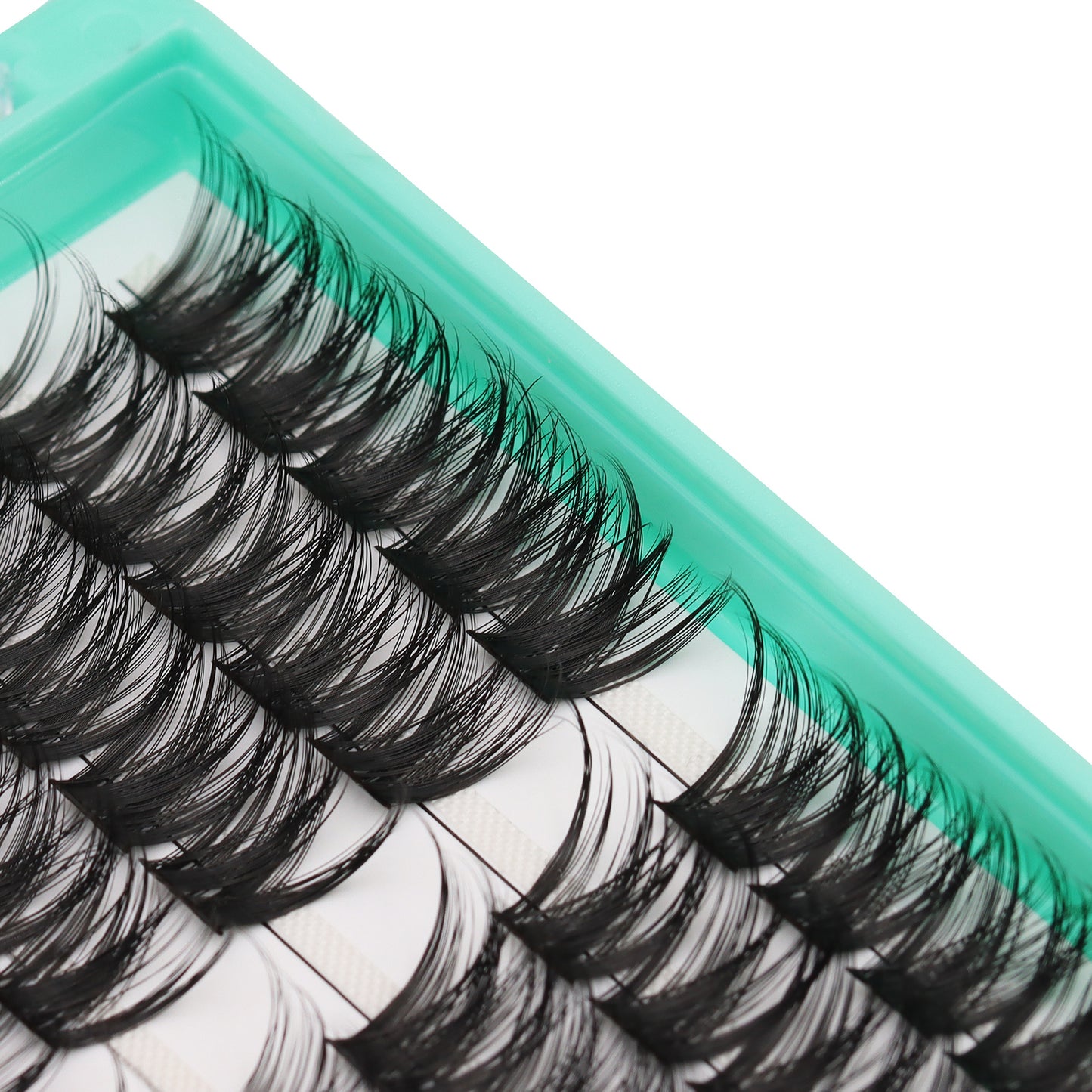 Bodermincer D Curl Black Lashes Clusters M03# 170pcs Per Tray 16-18mm Mixed Length