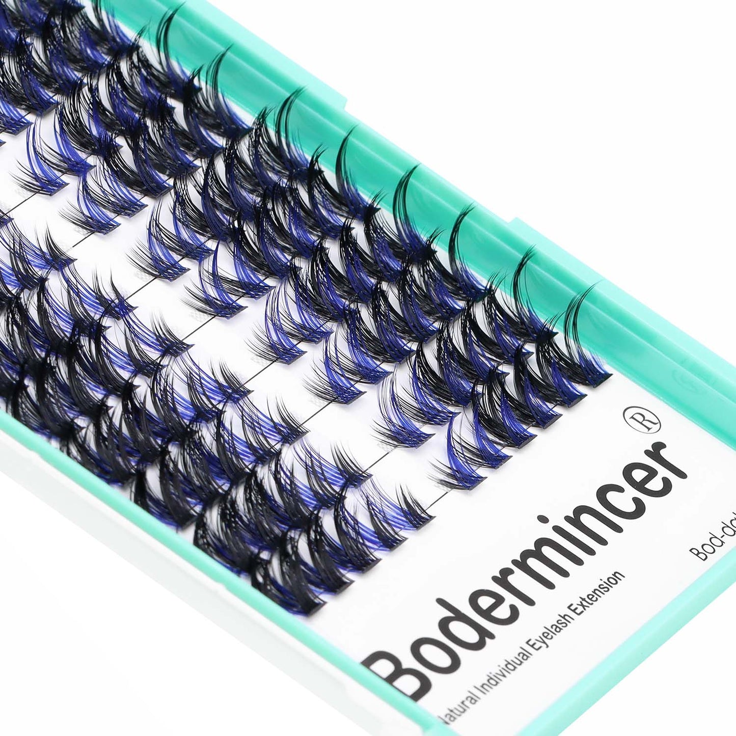 Bodermincer Cat Eyes Blue Black Mixed Lash Kit With Bond and Seal Lash Tweezers