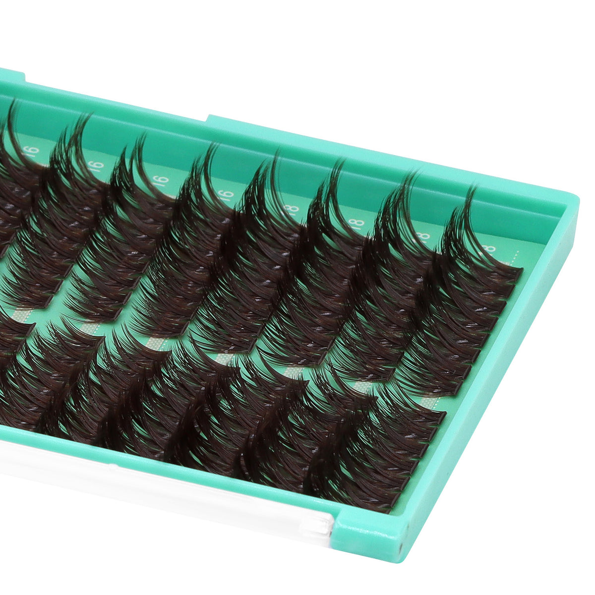 BODERMINCER 100D Pre-mapped Dark Brown 14-16-18mm Mixed Lash Clusters Kit D Curl