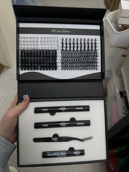 Bodermincer 4 styles mixed lash clusters kit with bottom lashes