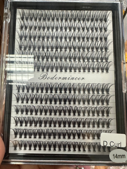 Bodermincer 20D Lash Clusters 240pcs Per Tray CC Curl/ D Curl to Choose