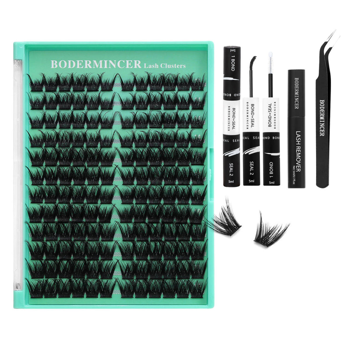 BODERMINCER M038# 14-16-18mm Mixed Lash Clusters Kit D Curl