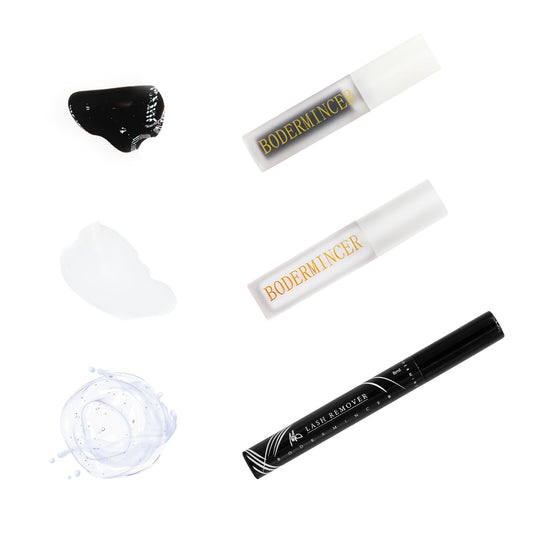 Bodermincer Black Glue +Clear Glue + Lash Remover Set