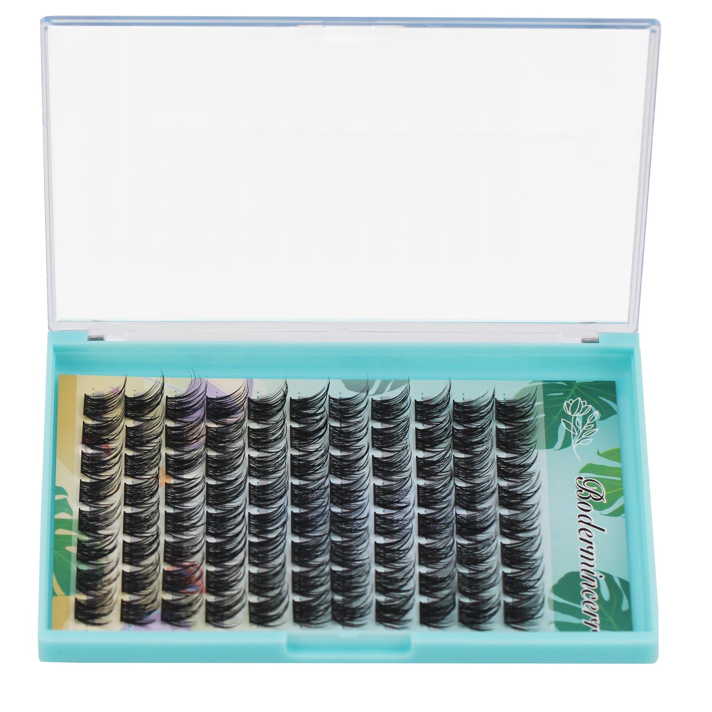 BODERMINCER M05# Color Black C Curl/D Curl/DD Culr 12 Rows 96pcs Natural Extensions Individual False Eyelashes Lash Clusters Lash Cluster Extensions 10mm/12mm/14mm/16mm/18mm to Choose