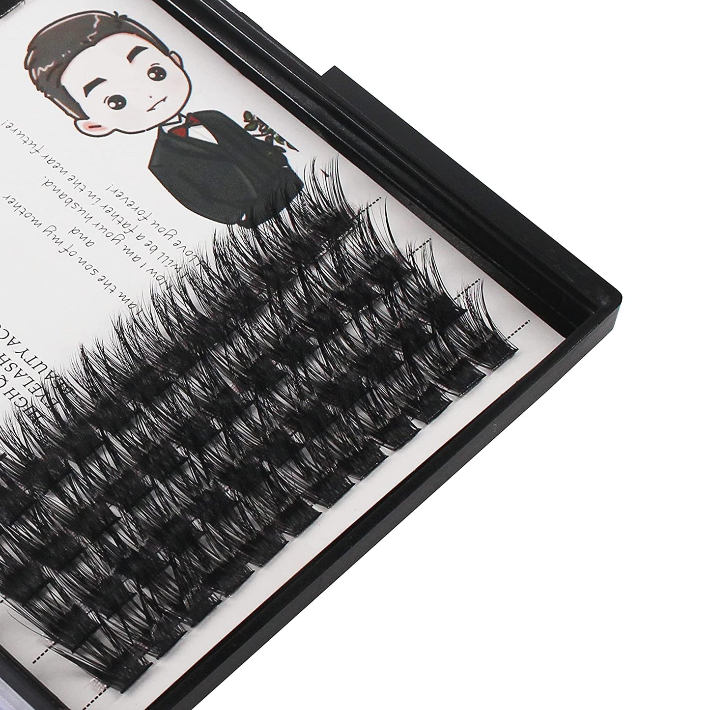 Bodermincer 84 Clusters D Curl Wide Cluster False Eyelash Volume Lashes Natural Eyelashes Set DIY Eyelash Extension 3D Effect Glue Bonded Band Individual Lash Home Eyelash Extension