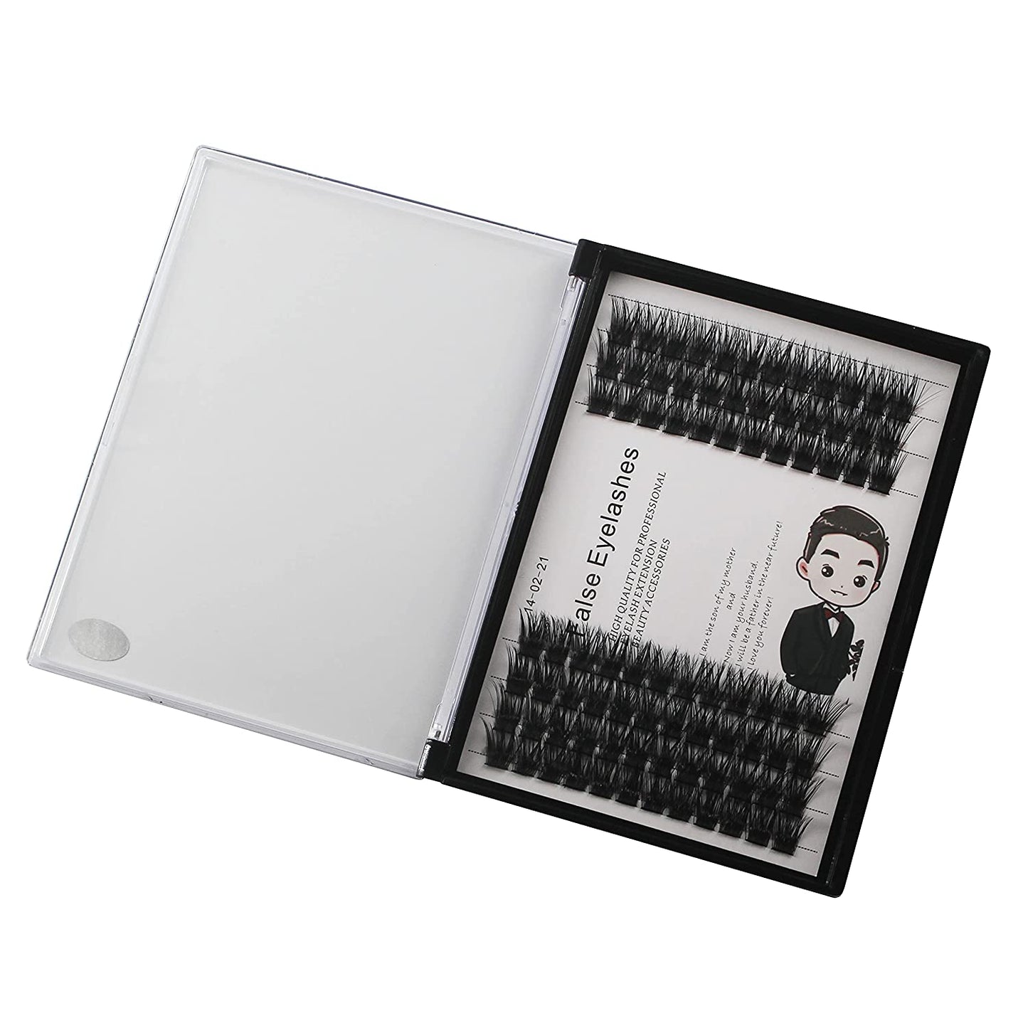 Bodermincer 84 Clusters D Curl Wide Cluster False Eyelash Volume Lashes Natural Eyelashes Set DIY Eyelash Extension 3D Effect Glue Bonded Band Individual Lash Home Eyelash Extension